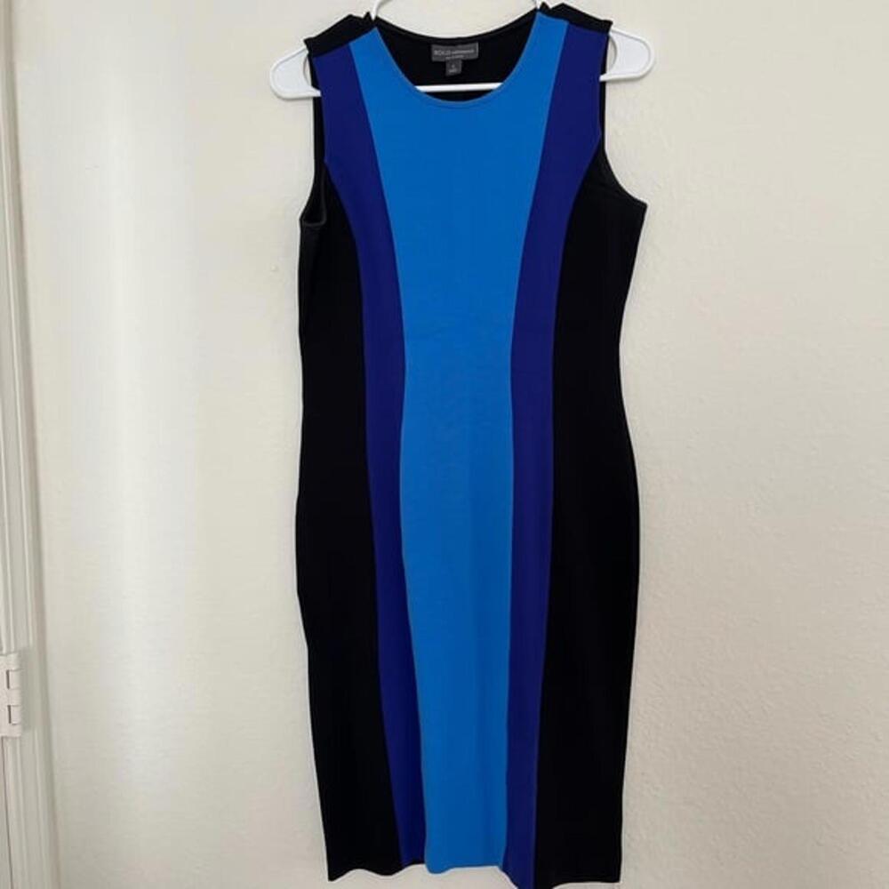 Bold Elements Bodycon Dress Black Blue Size Small